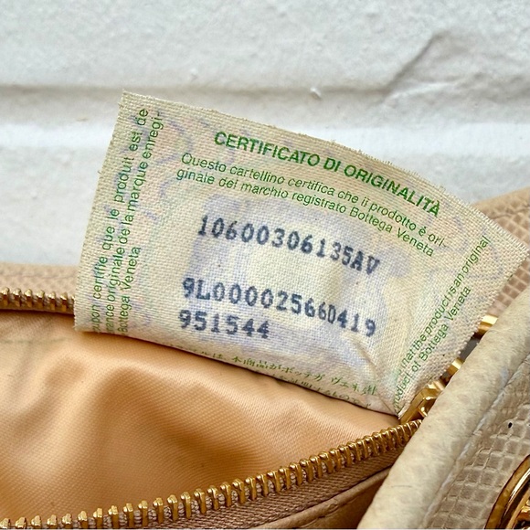 VTG Authentic Bottega Veneta Marco Polo Textured Leather Shoulder Bag, Cream EUC - Picture 16 of 16